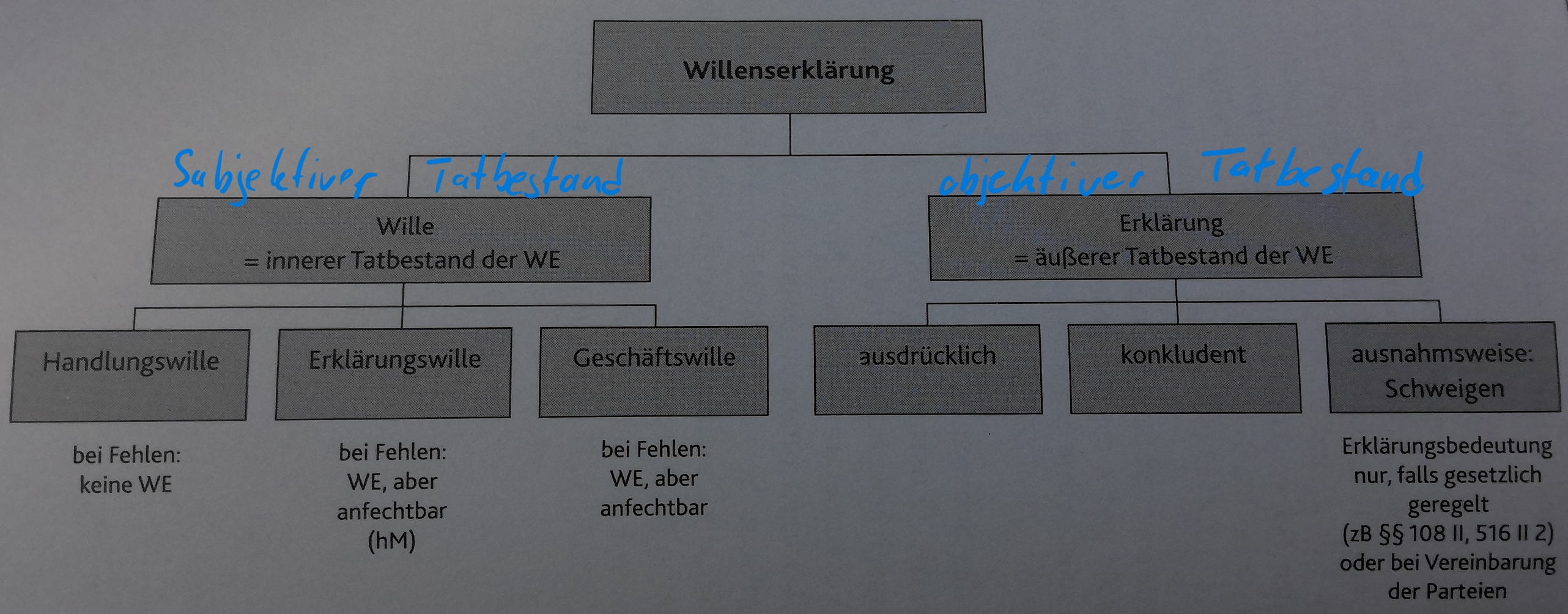 Willenserklärungs - Schema